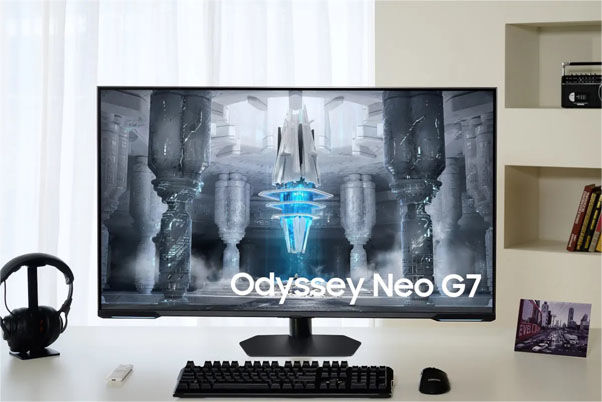 Odyssey Neo G7 اولین مانیتور گیمینگ سامسونگ با نمایشگر تخت Mini-LED است